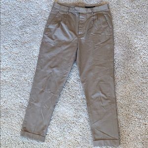 AllSaints Khaki Cuffed Pants Size 30